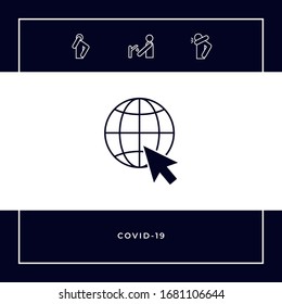 Go to web, internet icon. Graphic elements for your design