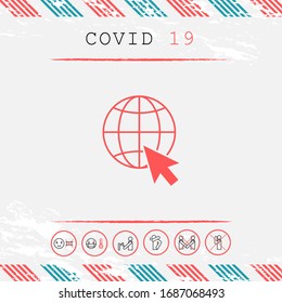 Go to web, internet icon. Graphic elements for your design