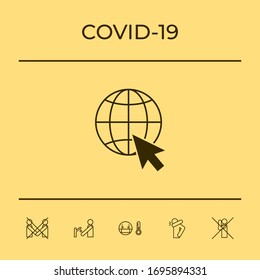 Go to web, internet icon. Graphic elements for your design