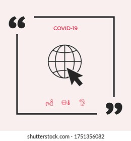 Go to web, internet icon. Graphic elements for your design