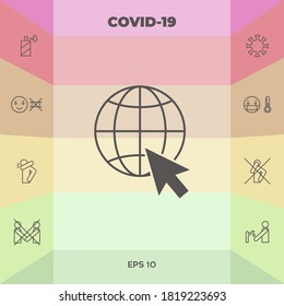 Go to web, internet icon. Graphic elements for your design