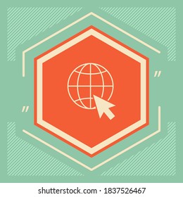 Go to web, internet icon. Graphic elements for your design