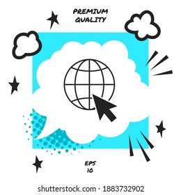 Go to web, internet icon. Graphic elements for your design