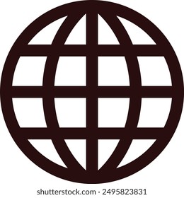 Go to web internet symbol icon line stroke vector illustration
