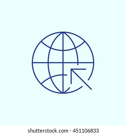 Go to Web Line icon. Eps-10.