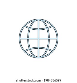 go to web line icon vector illustration
