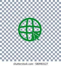 go to web on transparent background