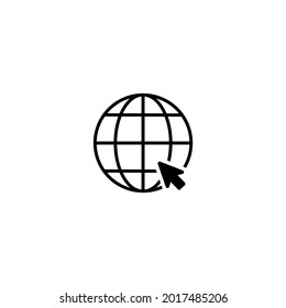 Go to web sign icon. Internet access icon vector illustration