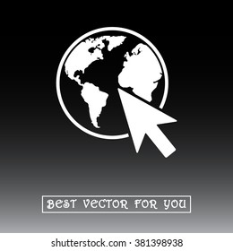 Go to web sign icon, vector illustration. Flat design style