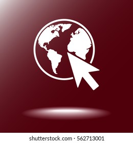 Go to web sign icon, vector illustration. Flat design style
