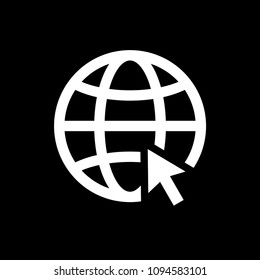 Go to web sign.Internet vector icon