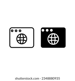 Go to web symbol icon. sign for mobile concept and web design color editable