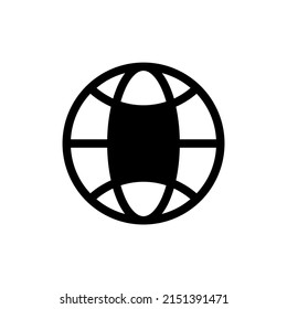Ir a la ilustración vectorial del icono de símbolo web