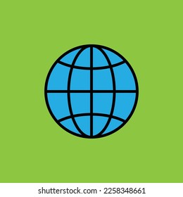 Ir a la ilustración vectorial del icono de símbolo web. aislado sobre fondo verde