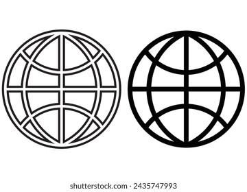 Go to web symbol icon vector illustration, collection of globe icons