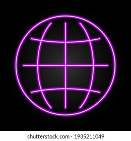 Go to web symbol neon sign, modern glowing banner design, colorful trend of modern design on black background. Vector illustration.