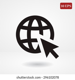 go to web . vector icon 10 EPS