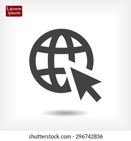 Go to web vector icon 10 EPS