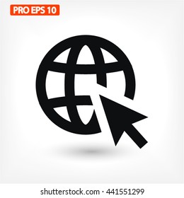 go to web . vector icon 10 EPS
