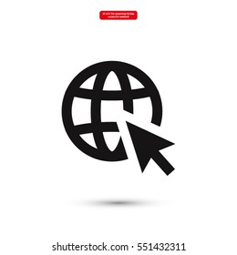 go to web . vector icon 10 EPS