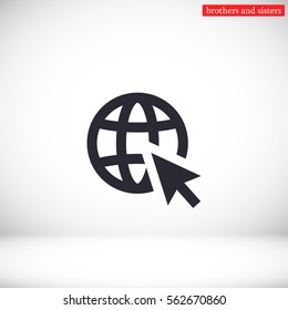 go to web . vector icon 10 EPS