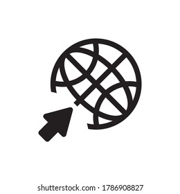 go to web vector icon logo design