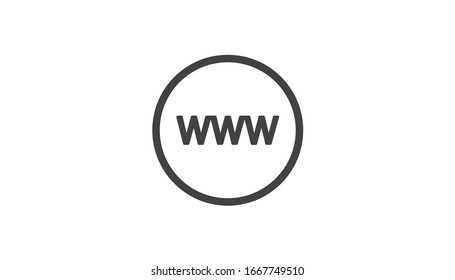  "Ir a la web" - icono del sitio web. Pictograma negro aislado sobre fondo blanco.