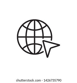 Go to Website Icon Vector Illustration