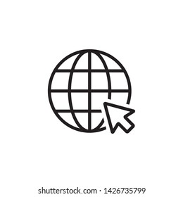 Go to Website Icon Vector Illustration