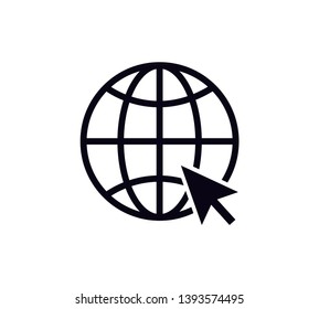 Go to website icon vector logo template