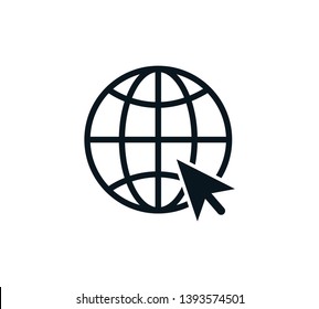 Go to website icon vector logo template