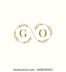 GO wedding infinity in elegant monogram with high quality professional design that will print well