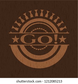 Go! wood icon or emblem