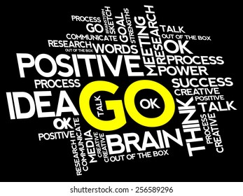 GO word cloud, business concept