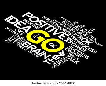 GO words cloud, business concept