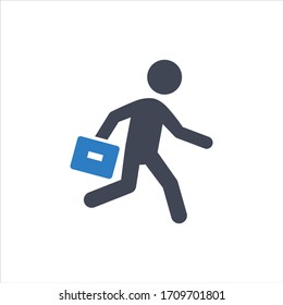 Go to work icon on white background