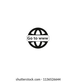 go to www icon vector globe grey
