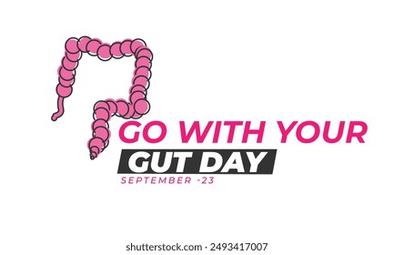 Go With Your Gut Day. background, banner, card, poster, template. Vector illustration.