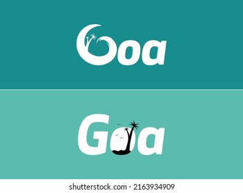 Goa. Goa city conceptual logo. Vector logotype