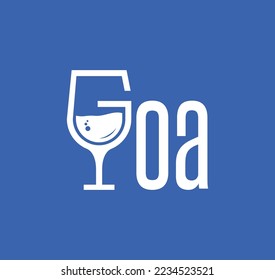 Goa. Goa city conceptual logotype.