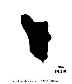 Goa india vector map with plain background