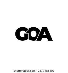 GOA initial letter monogram typography logo vector