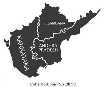 Chhattisgarh Telangana Border Map Andhra Pradesh Telangana Chhattisgarh Odisha Map Stock Vector (Royalty  Free) 659528677 | Shutterstock