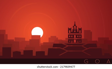 Goa Low Sun Skyline Scene