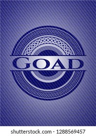 Goad emblem with jean texture