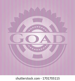 Emblema rosado. Vintage. Ilustración vectorial. Detallado.