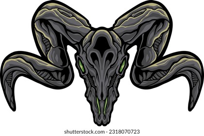 goad skull head vector illustration