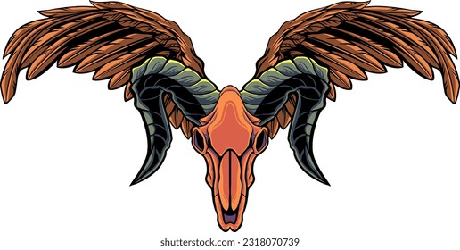 goad skull head vector illustration
