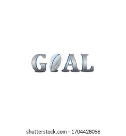 goal 3d custom text gradient color