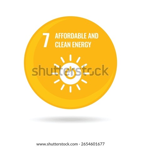 Goal 7 Clean Energy SDGs round icon